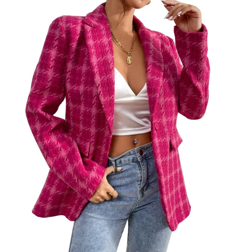 ZARA Chic Plaid Mid Length Cardigan Jacket Womens Fall Winter